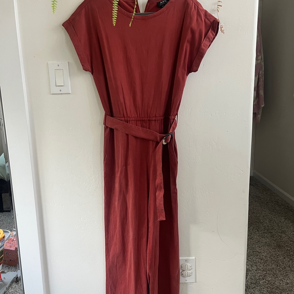 Coral Belted Jumpsuit